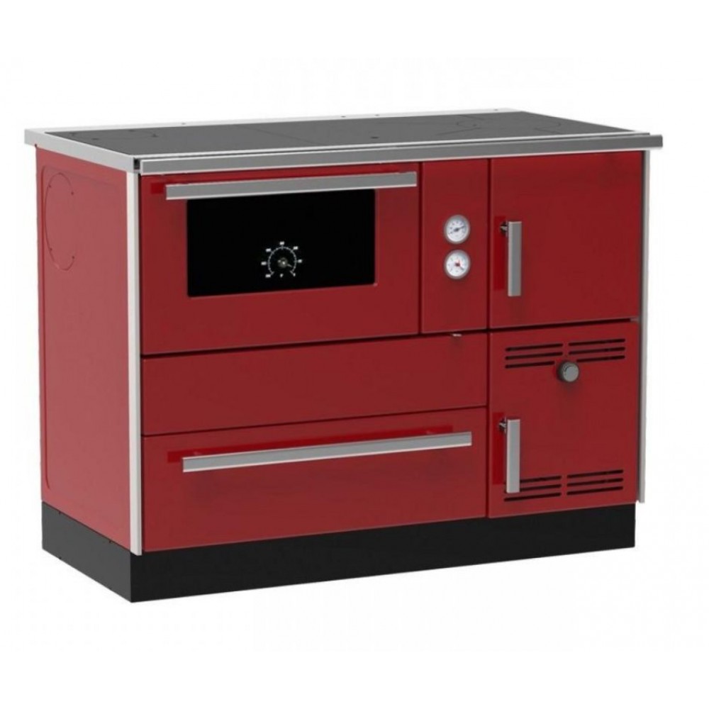 ᐉ Wood burning cooker with back boiler Alfa Plam Alfa Term 35 Red Left